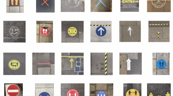 Mira estas nuevas señales en el suelo para la COVID-19